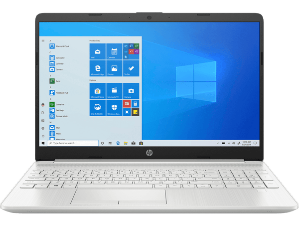 HP 15‑dw1073la 2A4S2LA – Notebook 15.6″ HD BrightView, Intel Core i7‑10510U, 8 GB DDR4, SSD 256 GB NVMe, Intel UHD Graphics, Windows 11 Home, Wi‑Fi, BT 4.2, plateado, microbordes, teclado numérico