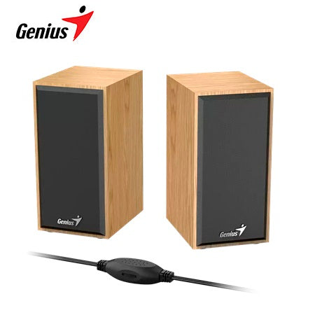 GENIUS SP-HF2800 BT – SISTEMA 2.0 DE 60 W CON TWS, BLUETOOTH 5.0, USB/RCA, CONTROL REMOTO Y ELEGANTE DISEÑO DE MADERA
