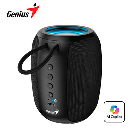 GENIUS BOCINA PORTÁTIL SP-915BT, BLUETOOTH, INALÁMBRICO, USB-C, 5W, ROJO