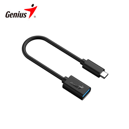 GENIUS ACC-C2AC – CABLE ADAPTADOR USB-C A USB-A (USB 3.0) NEGRO, 21 CM, HASTA 5 GB/S, IDEAL PARA CONECTAR PERIFÉRICOS EN EQUIPOS MODERNOS