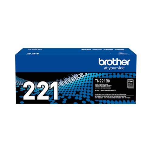 BROTHER TN-221BK – TÓNER LÁSER NEGRO ORIGINAL (RENDIMIENTO ESTÁNDAR ~2 500 PÁGINAS), CALIDAD PROFESIONAL