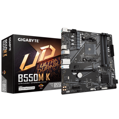 PLACA BASE MSI B550M-K AM4 MICRO-ATX • COMPATIBLE CON PROCESADORES AMD RYZEN 5000/4000/3000 • DDR4 HASTA 128GB • PCIE 4.0 • HDMI/DVI • M.2 NVME • LAN GIGABIT • IDEAL PARA PC CONFIABLE