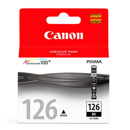 CANON CLI-126 4561B001AB – CARTUCHO DE TINTA NEGRO ALTA CALIDAD COMPATIBLE CON IMPRESORAS CANON PIXMA IMPRESIÓN NÍTIDA Y CONFIABLE