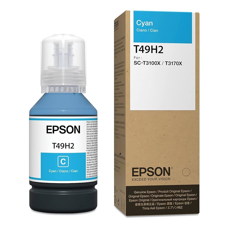 TANQUE DE TINTA EPSON T49H200 CIAN 140ML ALTA CAPACIDAD CALIDAD ORIGINAL
