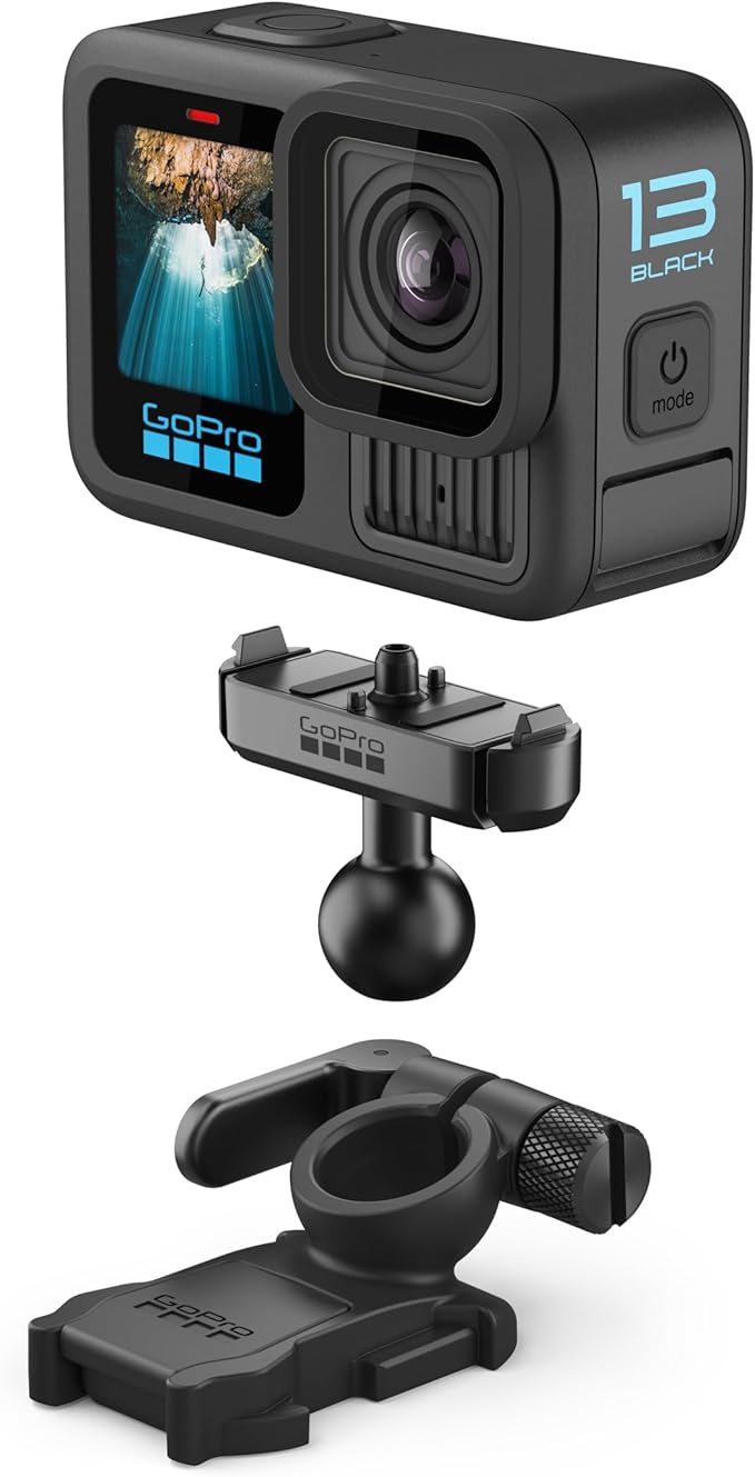 Soporte Magnético Giratorio Gopro (Magnetic Swivel Clip), Montura Con Pinza Y Rótula 360°, Negro (Aemag-002)