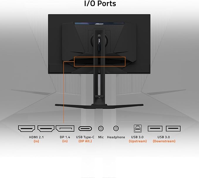MONITOR AORUS FO27Q2 SA 27 PULGADAS QD-OLED QHD 240HZ 0.03MS GTG FREESYNC PREMIUM PRO HDMI 2.1 DISPLAYPORT USB C KVM FILTRO OLED
