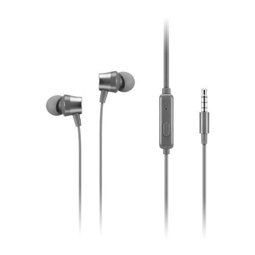 LENOVO AURICULAR LENOVO 110 CABLEADO AURICULAR ESTÉREO - GRIS - BINAURAL - INTRAUDITIVO - 32OHM - 100HZ A 20KHZ - 120CM CABLE - MINI-PHONE (3.5MM)