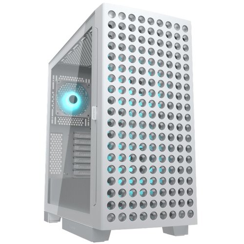 CASE COUGAR AIRFACE ECO RGB WHITE - ILUMINACIÓN RGB, VENTILADORES PREINSTALES, SOPORTE PARA AGUA, DISEÑO MODERNO Y ESPACIO PARA MÚLTIPLES COMPONENTES