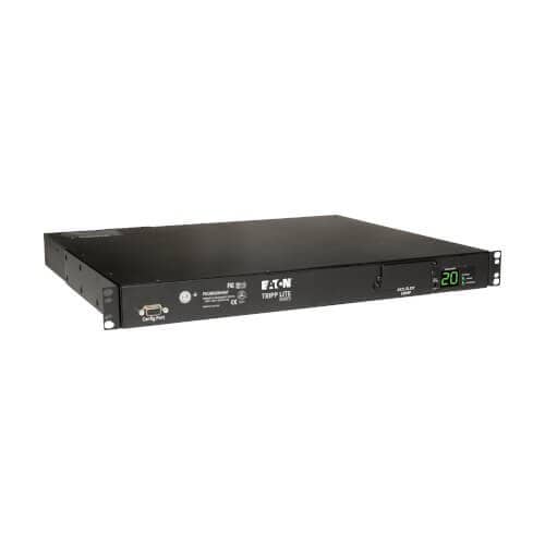 TRIPP LITE PDUMH20HVAT – PDU HORIZONTAL 1U, ATS Y MEDIDOR DIGITAL, 10 SALIDAS (8 C13 + 2 C19), ENTRADAS DUALES C20 200-240 V (20 A), CONMUTACIÓN REDUNDANTE EN <5 MS, TAA