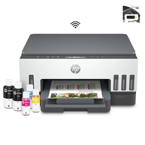 IMPRESORA HP SMART TANK 720 CONECTIVIDAD USB MEMORIA 128GB EFICIENCIA Y CALIDAD DE IMPRESIÓN