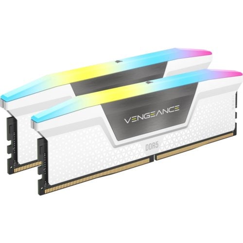 CORSAIR 32GB (2X16GB) DDR5-5600MHZ VENGEANCE RGB WHITE DIMM CL40