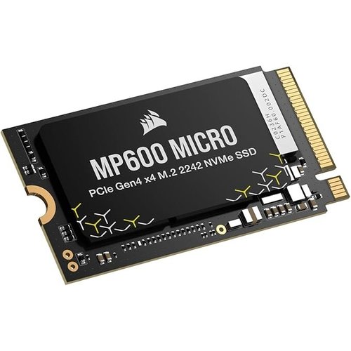 CORSAIR MP600 MICRO 1 TB (CSSD-F1000GBMP600MCR) – SSD NVME PCIE 4.0 X4 M.2 2242 COMPACTO, LECTURA HASTA 5.100 MB/S, ESCRITURA 4.300 MB/S, IDEAL PARA CONSOLAS Y ULTRACOMPACTOS