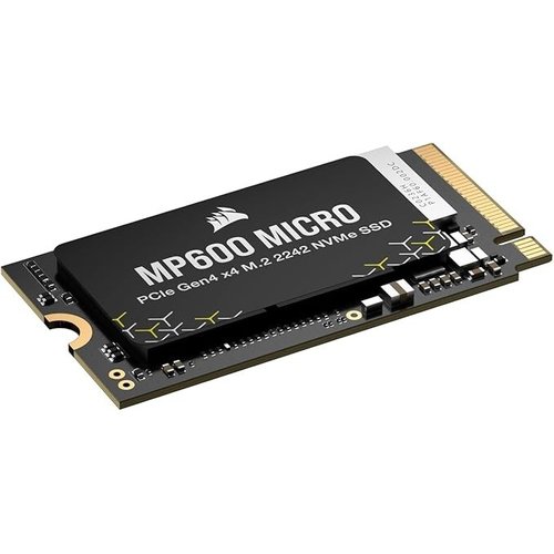 CORSAIR MP600 MICRO 1 TB (CSSD-F1000GBMP600MCR) – SSD NVME PCIE 4.0 X4 M.2 2242 COMPACTO, LECTURA HASTA 5.100 MB/S, ESCRITURA 4.300 MB/S, IDEAL PARA CONSOLAS Y ULTRACOMPACTOS