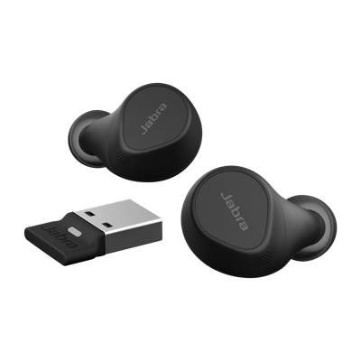 AURICULARES INALÁMBRICOS JABRA EVOLVE2 BUDS, ADAPTADOR USB-A, CERTIFICADO UC, CANCELACIÓN DE RUIDO ACTIVA (ANC), BLUETOOTH