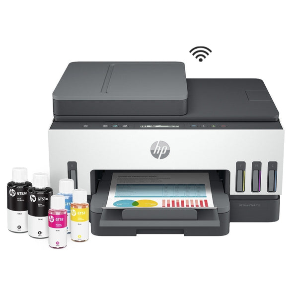 IMPRESORA MULTIFUNCIONAL HP SMART TANK 750 CON TECNOLOGÍA DE TANQUE DE TINTA Y CONECTIVIDAD INALÁMBRICA PARA TRABAJOS EFICIENTES EN CASA Y OFICINA