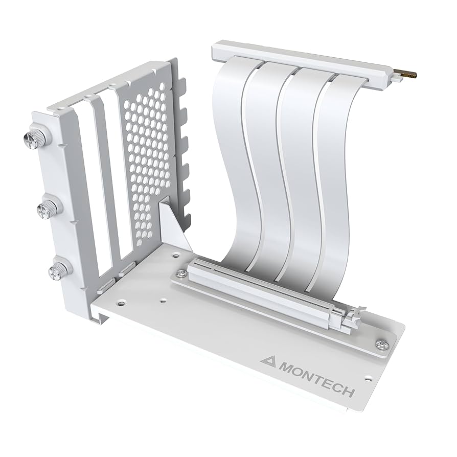 CABLE RISER ANTEC PCI EXPRESS 4 0 BLANCO 200MM CON SOPORTE VERTICAL GPU PARA RTX30 RX6000