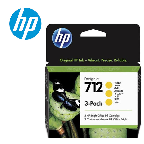 HP 712 3ED79A – PAQUETE DE 3 CARTUCHOS DE TINTA 29 ML CADA UNO ALTA CAPACIDAD COMPATIBLE CON IMPRESORAS HP IMPRESIÓN CONFIABLE Y DURADERA