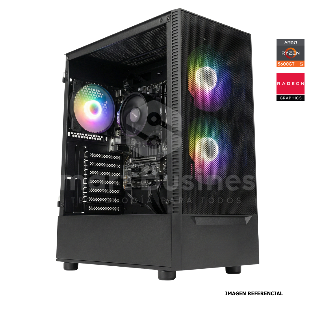 CPU Ryzen 5 5600GT 3.6GHz hasta 4.6GHz 16MB · B550M K · 32GB (2×16GB) DDR4 3200 · 990 EVO PLUS 1TB M.2