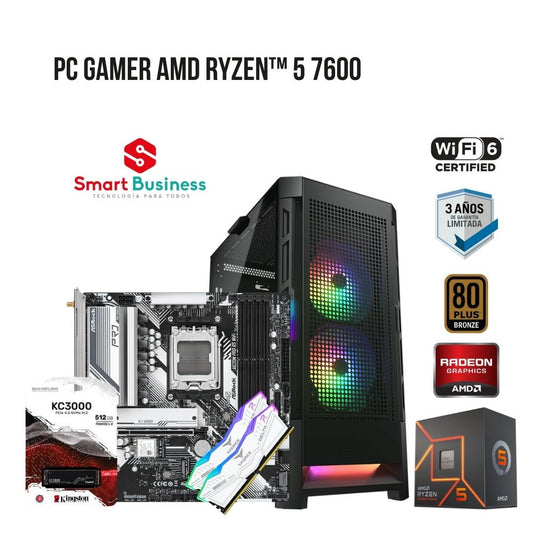 Pc Gamer Amd Ryzen™ 5 7600 - A620M Pro Rs Wifi - SMART BUSINESS
