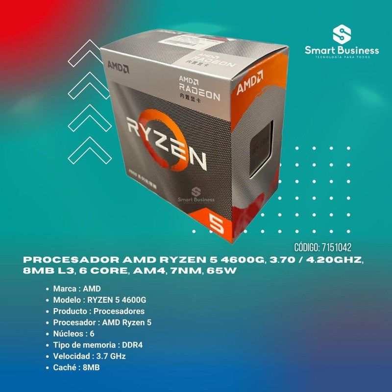 PC Gamer AMD Ryzen™ 5 4600G - A520M-A Pro - SMART BUSINESS
