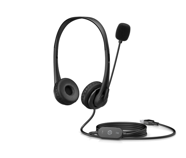 AUDÍFONO HP USB G2 STEREO 428H5AA#ABL, CONEXIÓN USB, SONIDO ESTÉREO CLARO, LIGERO Y CÓMODO, IDEAL PARA OFICINA, VIDEOLLAMADAS Y GAMING CASUAL