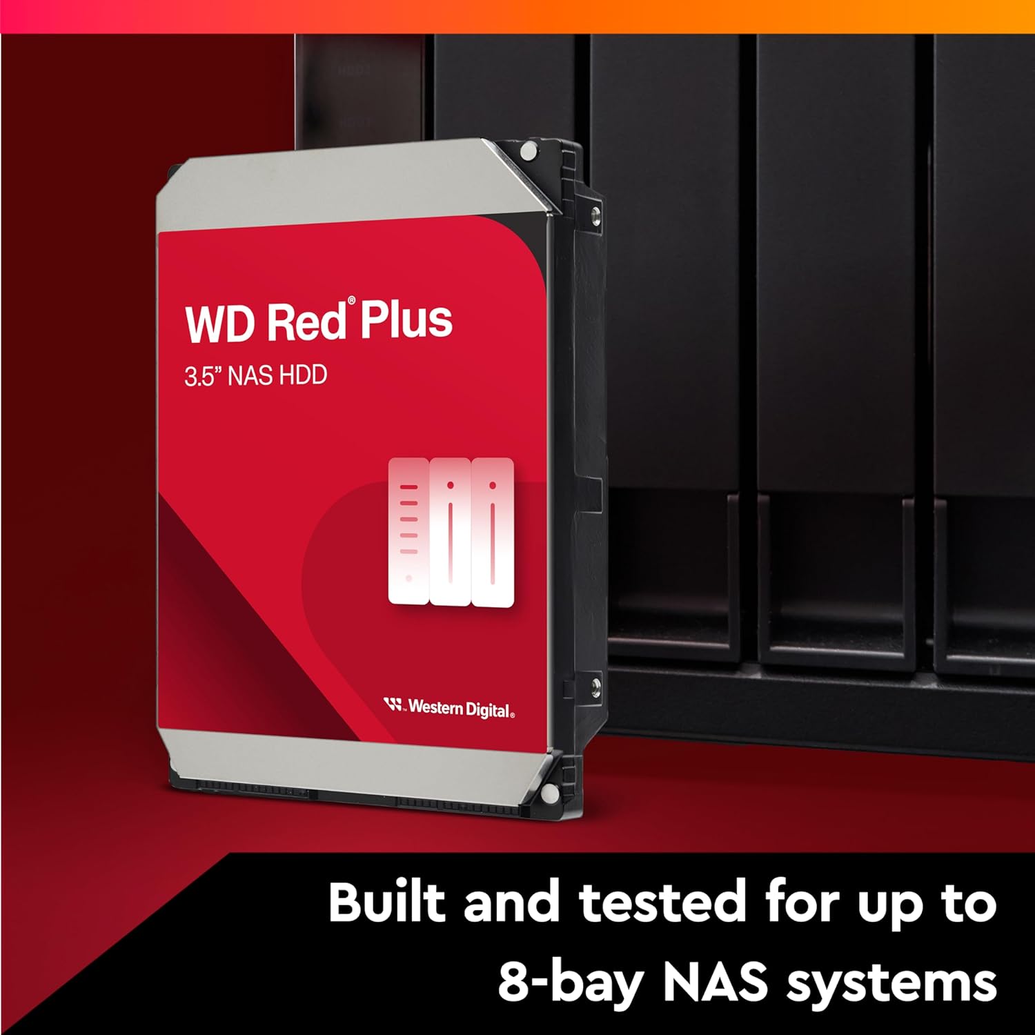 DISCO DURO WD RED PLUS 12TB SATA 3.5" CACHE 256MB PARA NAS DE ALTO RENDIMIENTO WD120EFGX