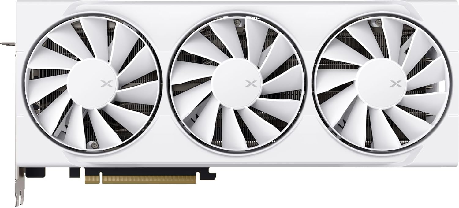 TARJETA DE VIDEO XFX SWIFT AMD RADEON RX 9070XT WHITE TRIPLE FAN GAMING, 16GB DDR6, PCIE5