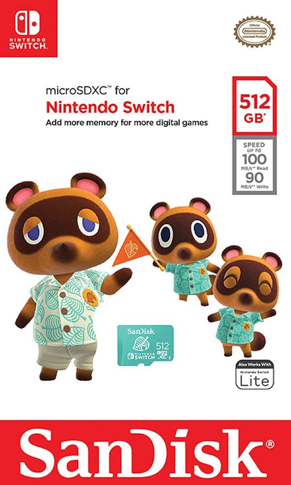 SANDISK NINTENDO SWITCH - TARJETA DE MEMORIA FLASH - 512 GB