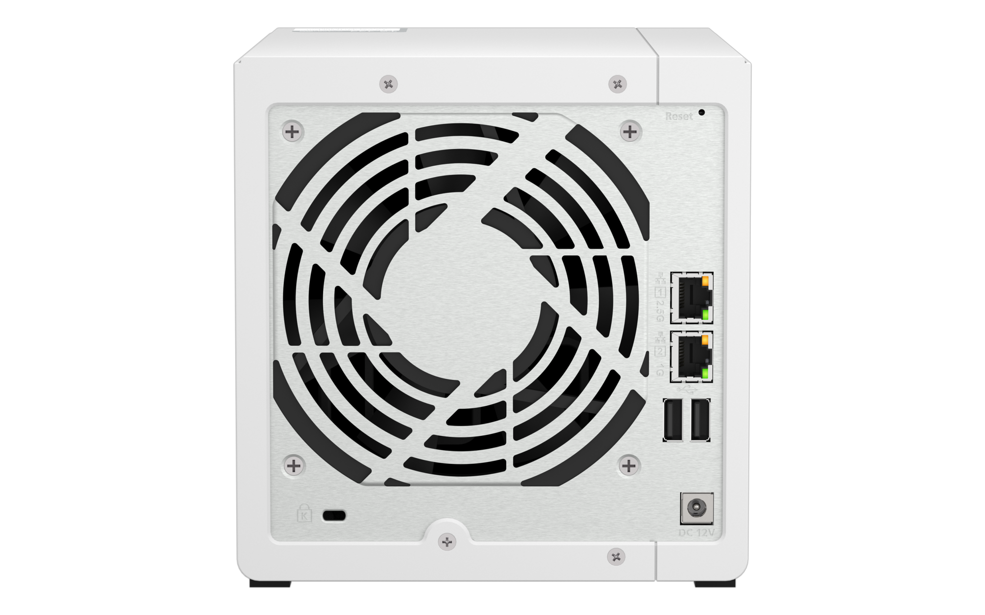 NAS QNAP TS-433-4G-US — 617 1769999234 posterior — sin discos incluidos