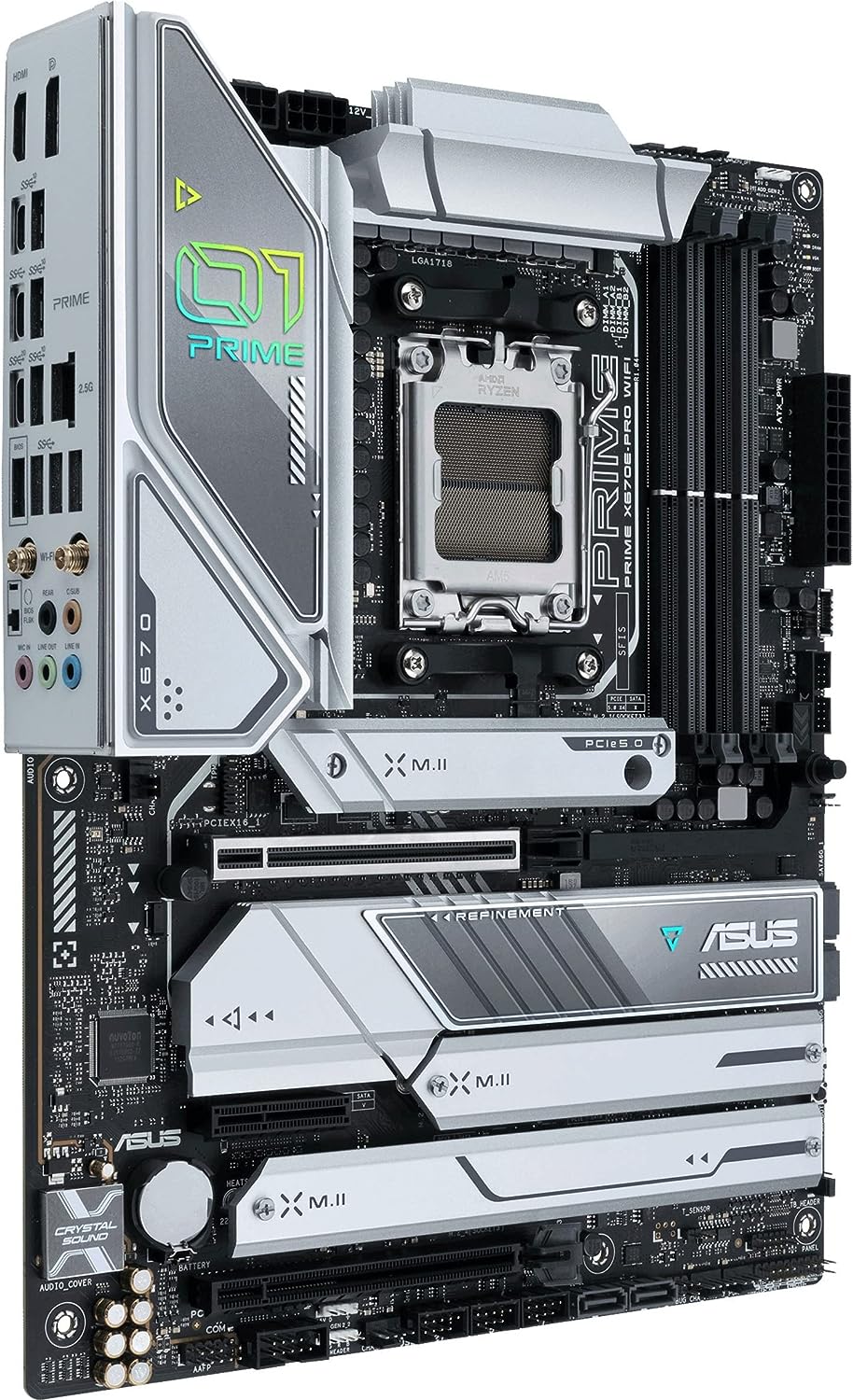 MOTHERBOARD ASUS PRIME X670E-PRO WIFI, CHIPSET AMD X670, SOCKET AMD AM5, ATX