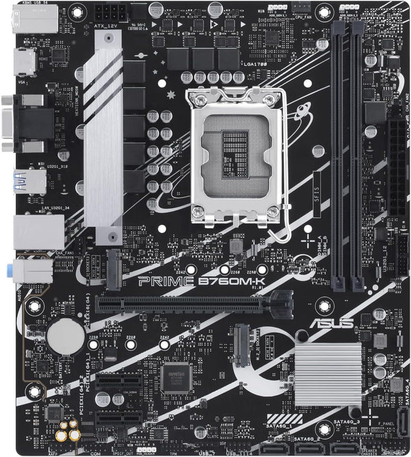 MOTHERBOARD ASUS PRIME B760M-K, CHIPSET INTEL B760, LGA1700, MICRO-ATX