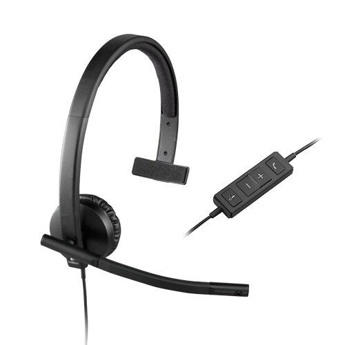 AURICULARES LOGITECH H570E 981-000570 – USB, CON MICRÓFONO INTEGRADO, CANCELACIÓN DE RUIDO, COMPATIBLE WINDOWS, MACOS Y LINU