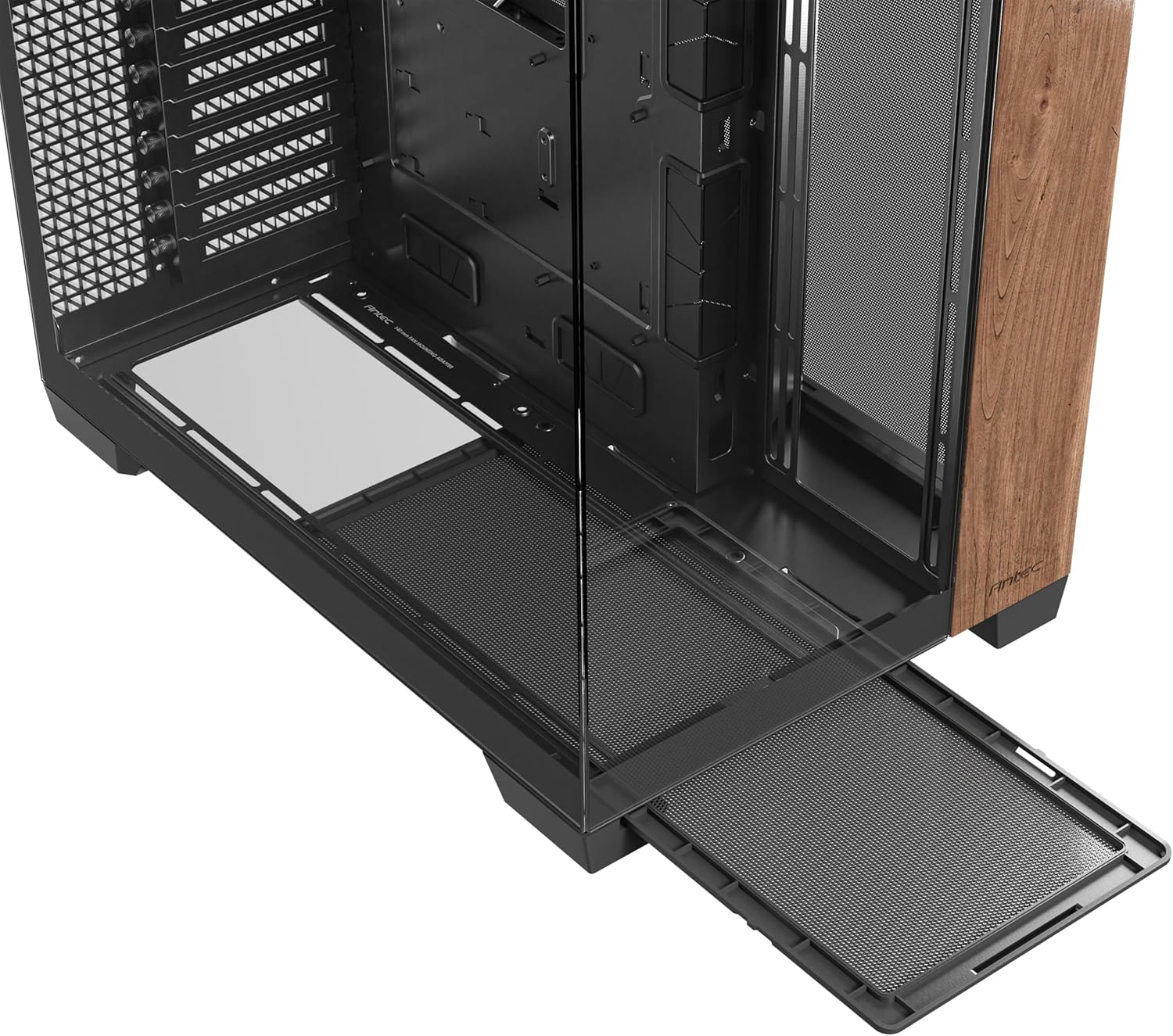 Gabinete Full Tower Antec Constellation C8 Wood – Vidrio Templado, Panel Madera, Negro