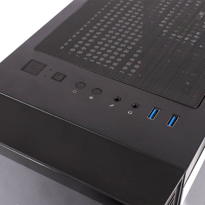 CASE MICRO ATX MINI ABYSS, Case sin Fuente, 2xUSB 3.0, Audio HD, Banda RGB, efecto sinfin, 1x12CM LED ARGB COOLER, VT lateral y frontal, Medidas: 405 x 193 x 415mm, 2x3.5HDD interno.