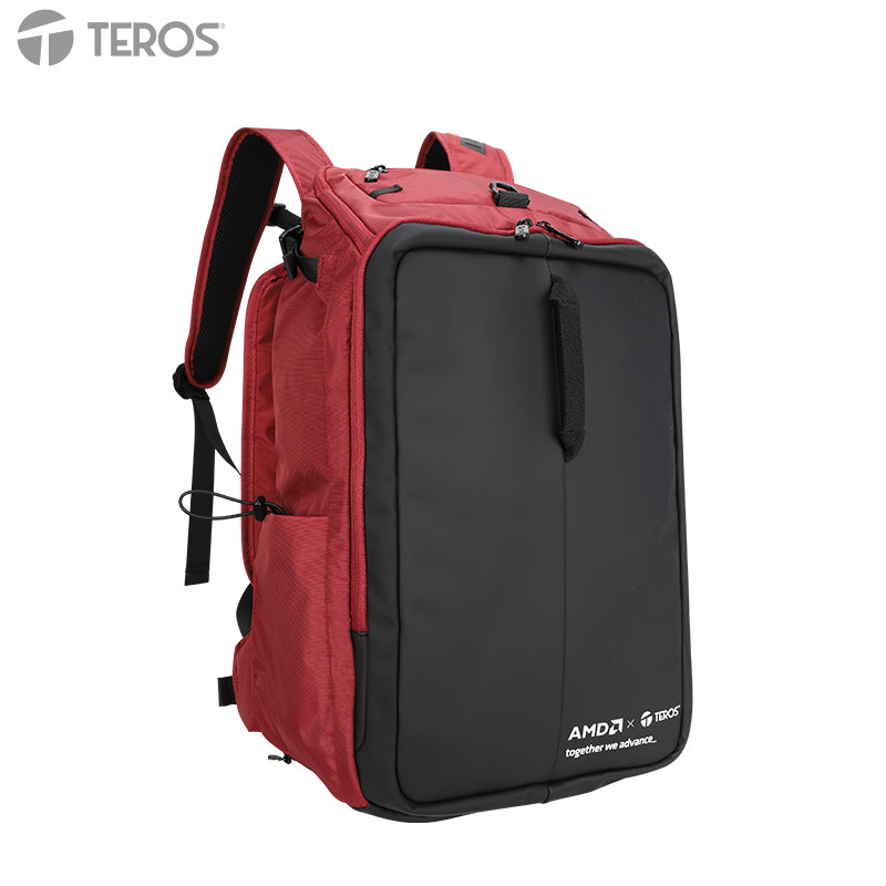 Mochila Teros Alltracker TE-ATK9060 para laptop de 15.6", rojo y negro
