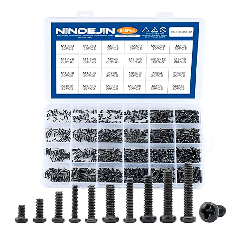 Kit de tornillos Nindejin, 650 piezas – PAN_SCREW_650PCS