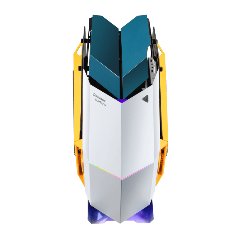 CASE ATX AUTOBOT 2 Aluminio, Case sin Fuente, 2xUSB 3.0, Audio HD, 2x12CM LED RGB COOLER, VT lateral, Full Aluminio, Medidas: 620 x 280 x 560mm, 1x3.5HDD + 3x2.5SDD interno