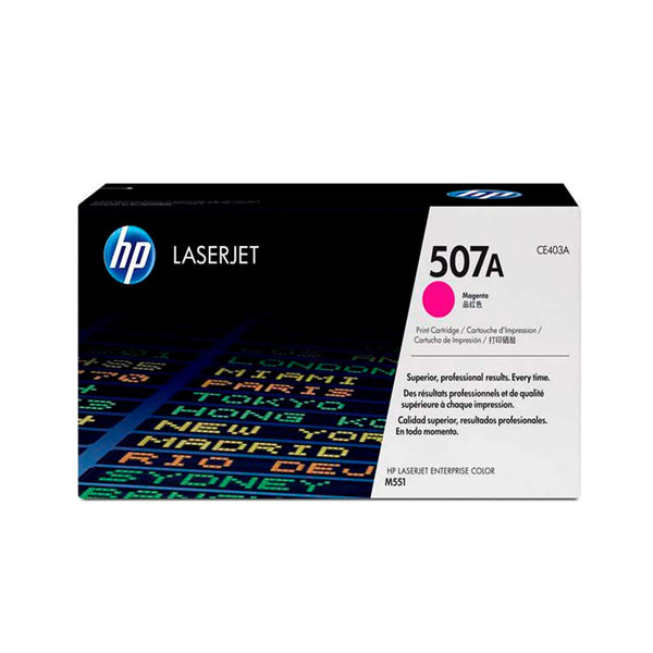 HP CE403A (507A) – TÓNER MAGENTA PARA LASERJET M551 ALTA CAPACIDAD 6,000 PÁGINAS COMPATIBLE CON IMPRESORAS HP CALIDAD DE IMPRESIÓN PROFESIONAL
