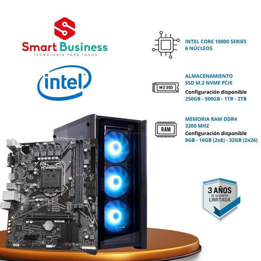 , Computadora Intel Core I5-10 Gen, 8GB (1x8) - 250GB M.2 NVMe, SMART BUSINESS, SMART BUSINESS