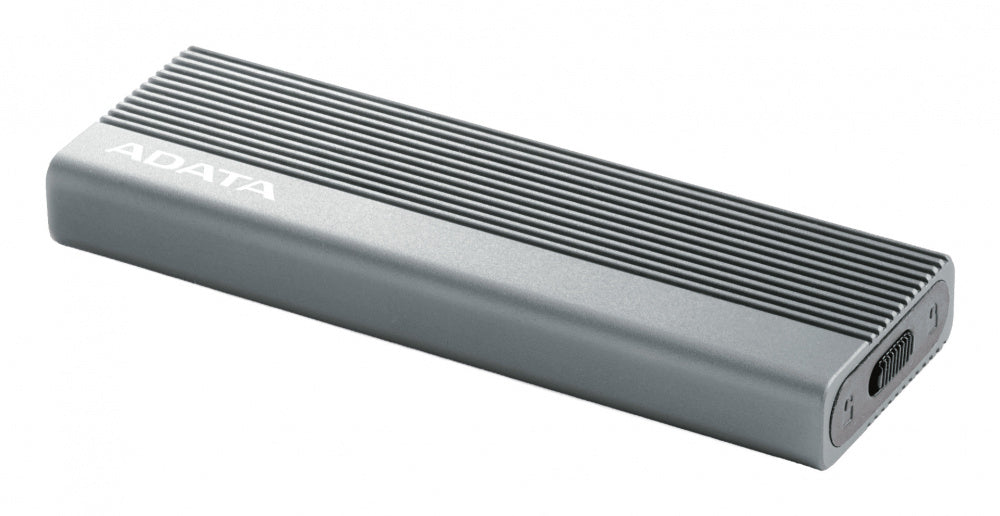 ADATA EC680-CCGY: CARCASA EXTERNA M.2 NVME USB-C 3.2 GEN2 (10 GBPS), ALUMINIO GRIS, MÓDULOS 2230-2280, INSTALACIÓN SIN TORNILLOS, HASTA 1.050 MB/S LECTURA / 1.000 MB/S ESCRITURA