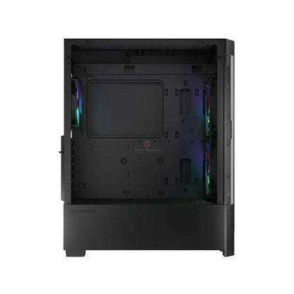 385ZD10.0001, Gabinete Cougar Duoface RGB con Ventana, Midi-Tower, Mini-ITX/Micro-ATX/ATX/CEB, USB 3.0/2.0, sin Fuente, 3 Ventiladores ARGB Instalados, Negro, COUGAR, SMART BUSINESS