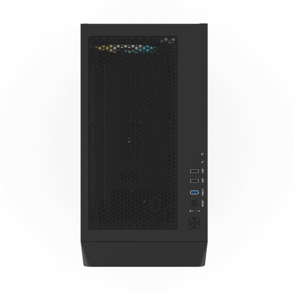 Gigabyte C103 Glass GB-C103GP65G5 gabinete con fuente P650G 650W vista frontal