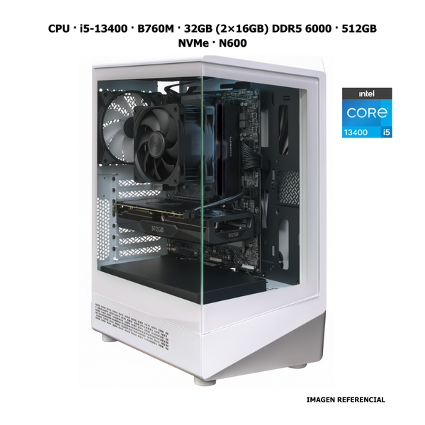 CPU · i5-13400 · B760M · 32GB (2×16GB) DDR5 6000 · 512GB NVMe · N600