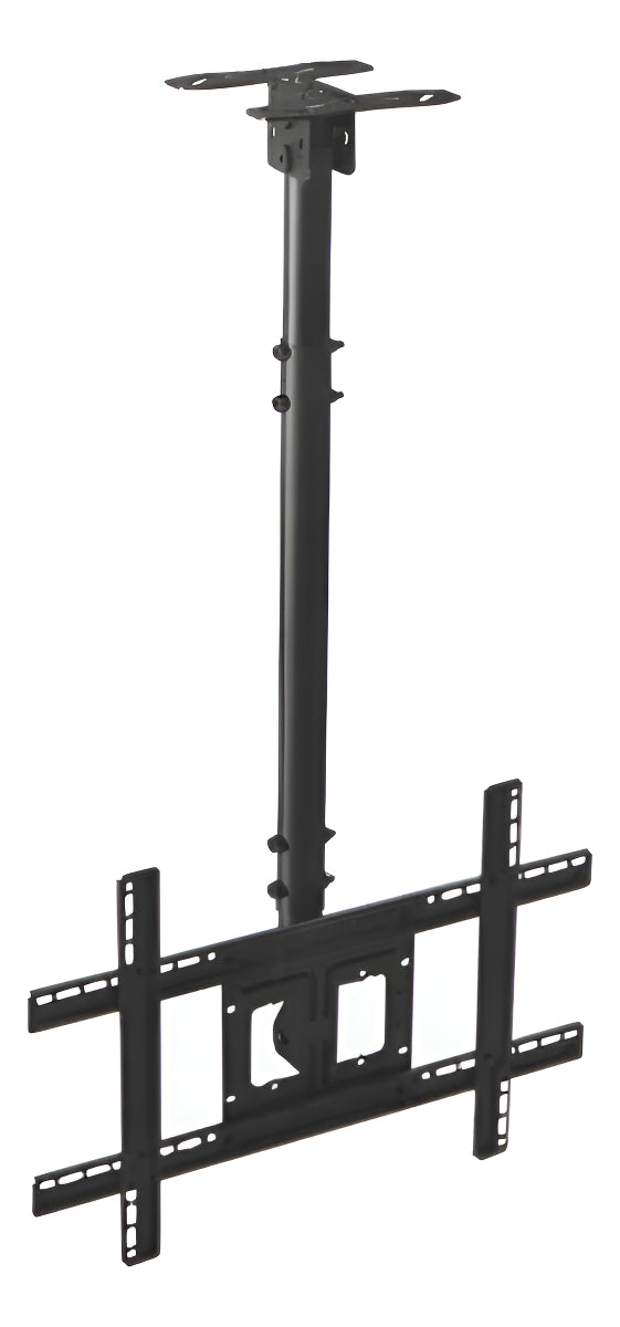 RACK DE TECHO T560 – SOPORTE PARA TV DE 32″ A 75″, ALTURA AJUSTABLE DE 71.7 CM A 158.4 CM, VESA 600X400 MM, CAPACIDAD 50 KG, INCLINABLE Y GIRATORIO, GARANTÍA 2 AÑOS (SIN INSTALACIÓN)
