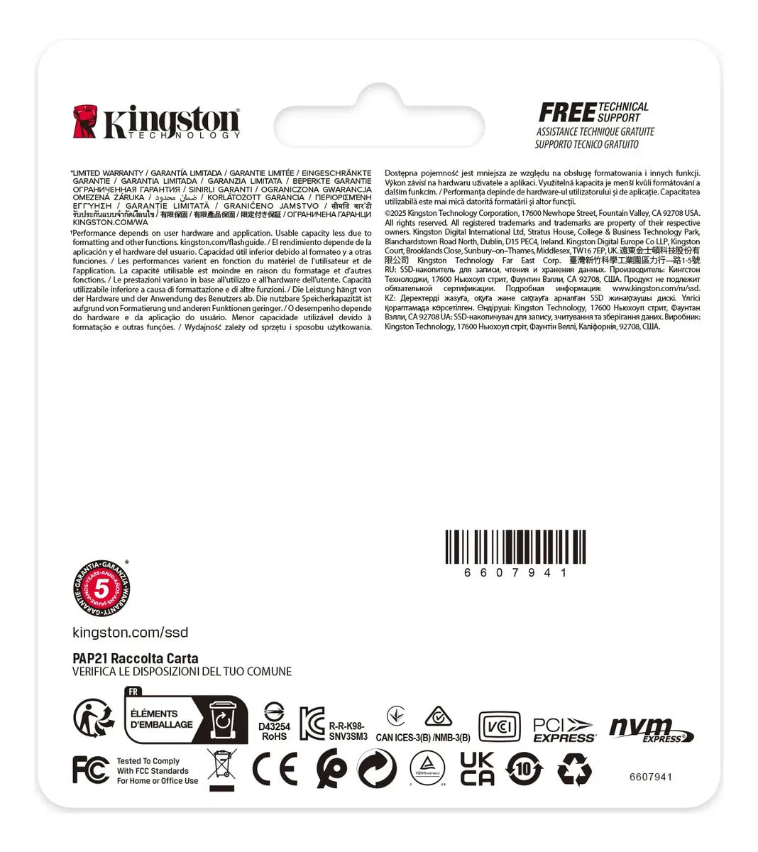 SSD Kingston SNV3SM3/500G NVMe, 500GB, M.2, 3000 MB/s Escritura, 5000 MB/s Lectura, PCI Express 4.0