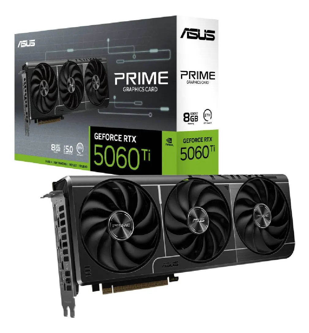 TARJETA DE VIDEO ASUS NVIDIA GEFORCE RTX 5060 TI PRIME OC EDITION, 8GB 128-BIT GDDR7, PCI EXPRESS 5.0