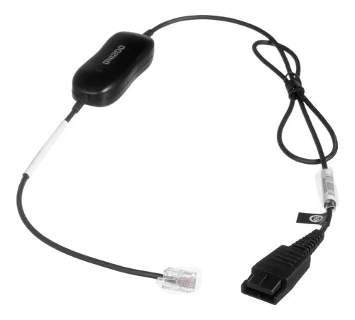 Cable de Mejora de Audio Jabra GN1200 CC 88011-99 – Conector QD a RJ-10, Cable Enrollado de 80 cm, Compatible con Teléfonos de Oficina