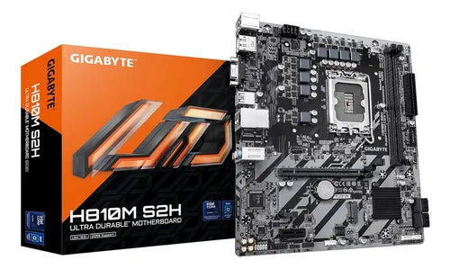 TARJETA MADRE GIGABYTE H810M S2H, CHIPSET INTEL H810, LGA 1851, MICRO-ATX, HDMI, USB 3.2
