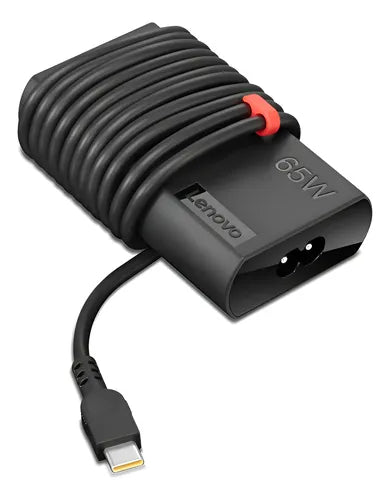 ADAPTADOR LENOVO SLIM USB‑C 65 W – GX20Z46256, PORTÁTIL, SMART PD 3.0, DISEÑO DELGADO, CABLE INTEGRADO