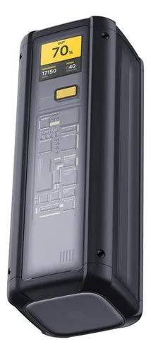 XIAOMI 212W HYPERCHARGE POWER BANK 25000MAH GL: CARGA RÁPIDA 140W, 3 PUERTOS USB, DISEÑO TRANSPARENTE, COMPATIBLE CON MACBOOK PRO, IPHONE 15 Y XIAOMI 14T PRO